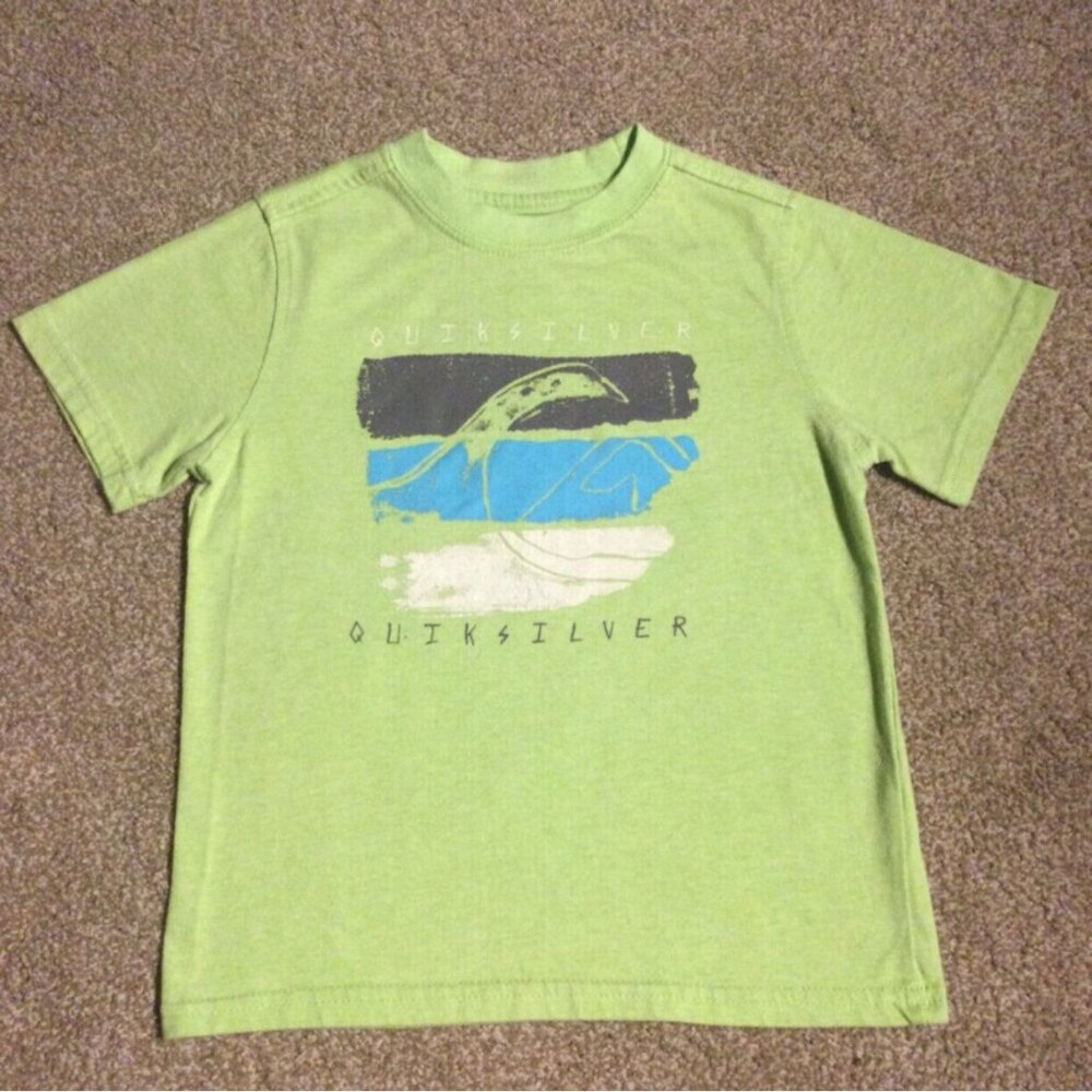 Sz 5 GUC Quiksilver Green Logo Tee
